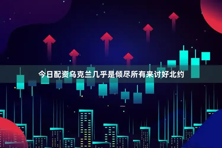 今日配资乌克兰几乎是倾尽所有来讨好北约